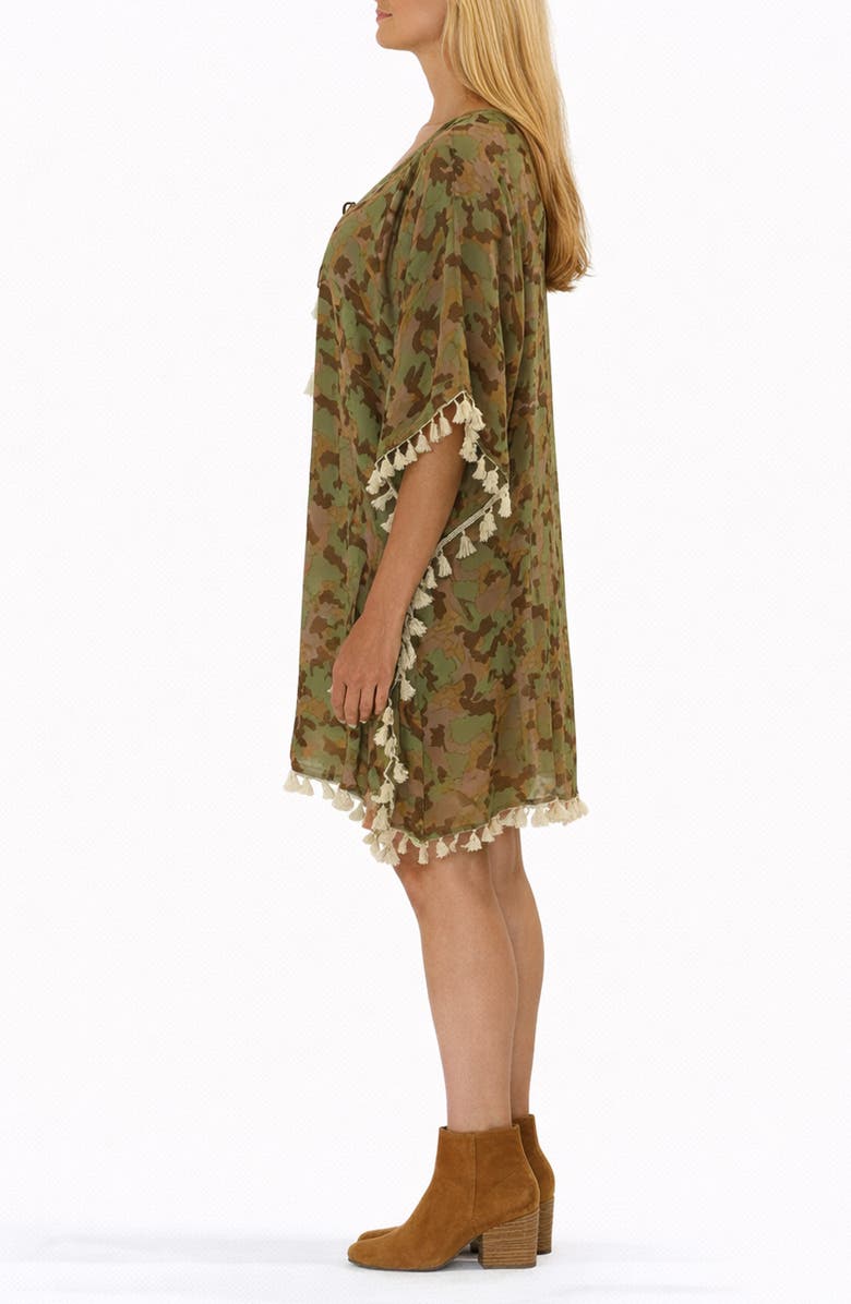 RANEES <p>Camo Short Caftan Cover-Up</p>, Alternate, color, Cameo