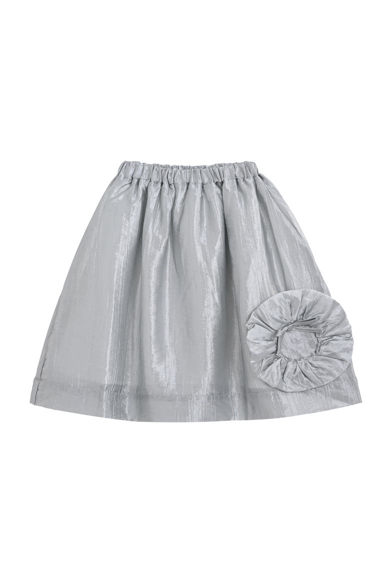 Nerissa Bloom Skirt Set, Alternate, color, Silver