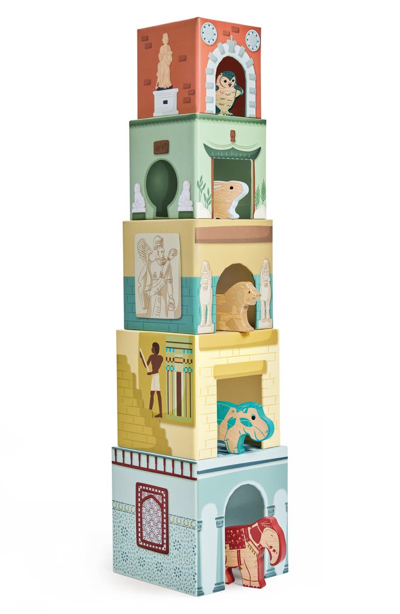 Hape Museum Nesting Blocks Play Set, Main, color,