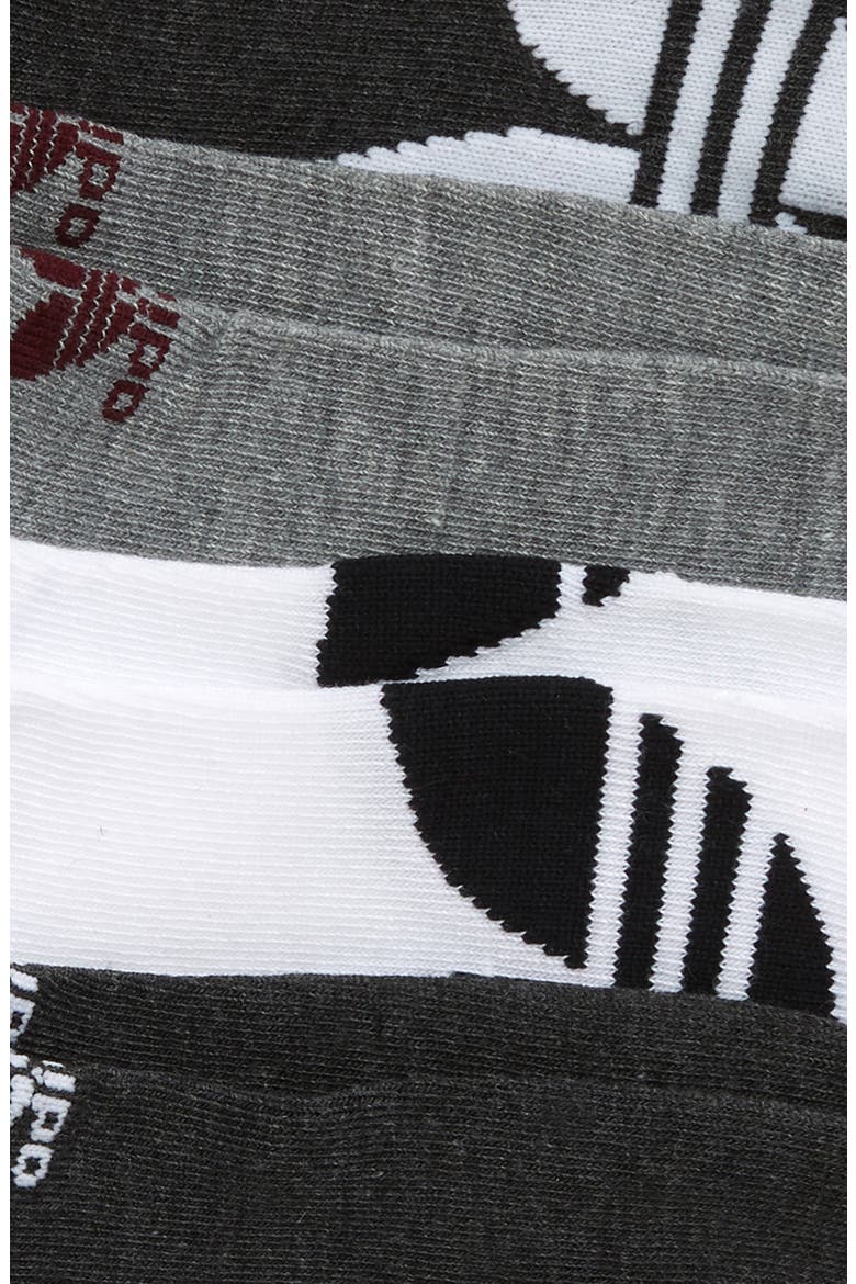 Originals 6-Pack Trefoil Logo No-Show Socks, Alternate, color, HEATH/MAROON/WHT/BLK/CHARCOAL