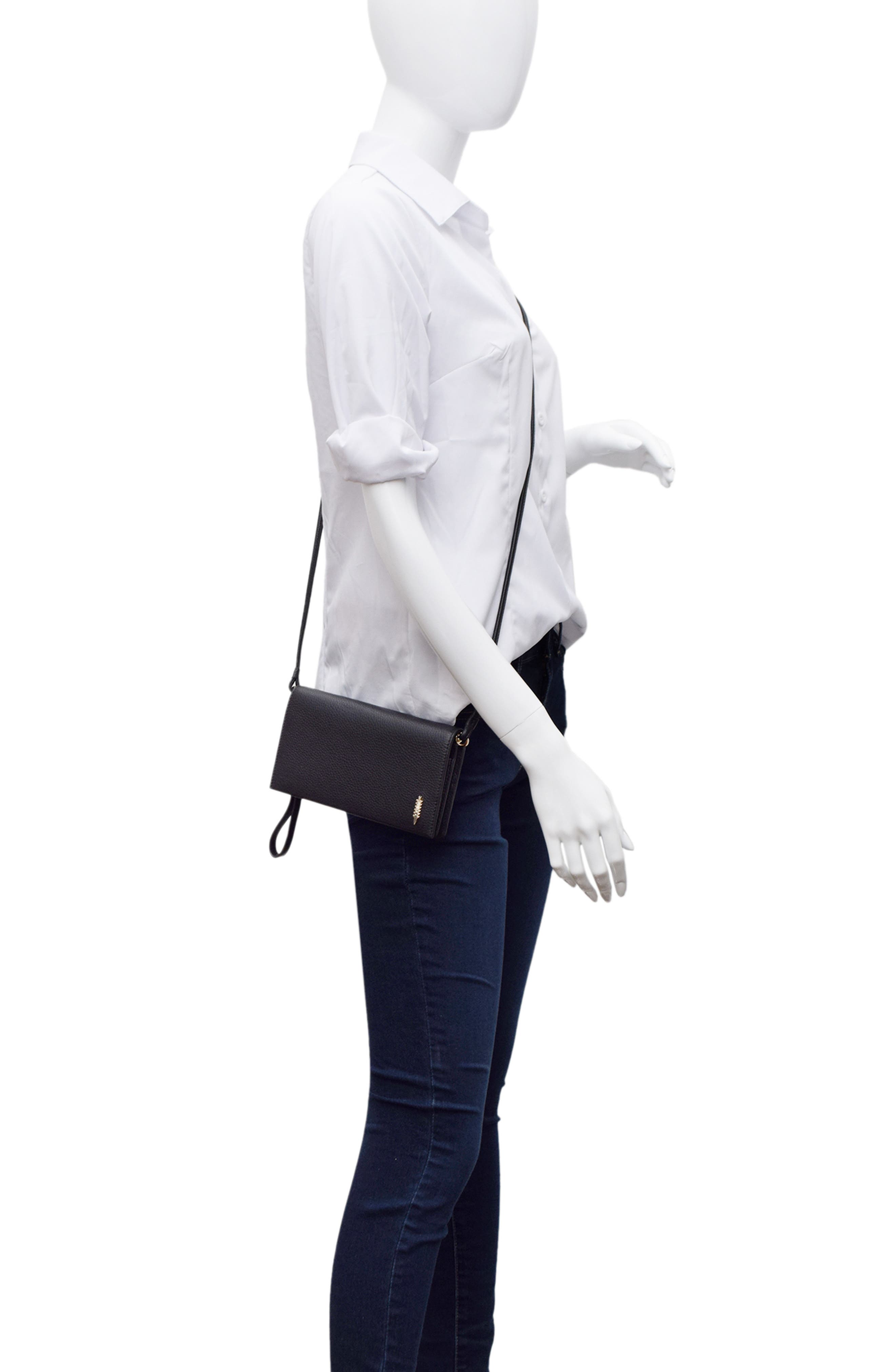 Thacker Aris Soft Pebble Crossbody Bag, Alternate, color, Black