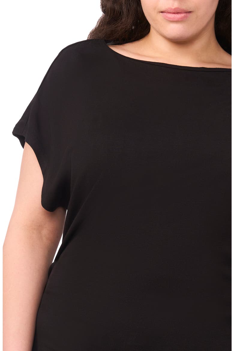 Boat Neck Dolman Sleeve Maxi Dress, Alternate, color, RICH BLACK