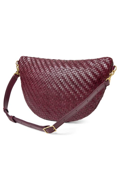 Clare V . Grande Woven Leather Belt Bag In Purple