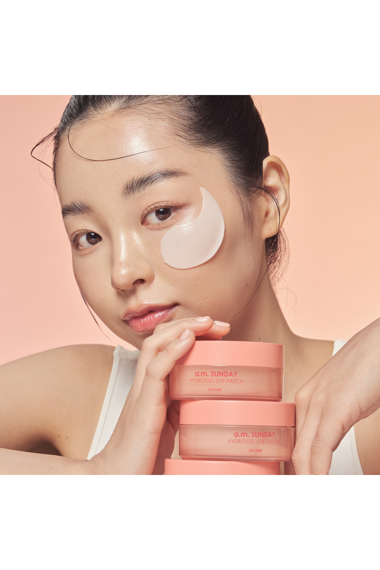a.m. Sunday Hydrogel Eye Patch, Alternate, color, White