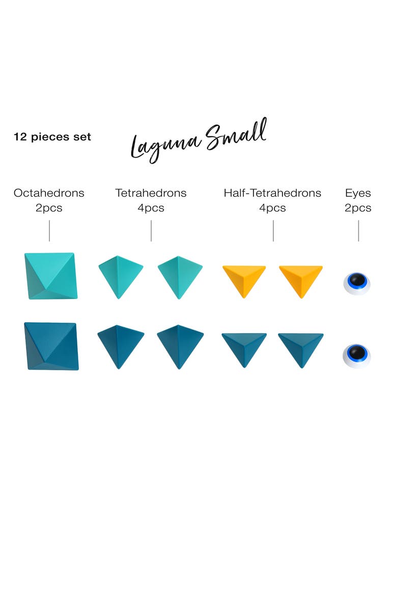 Kids' Laguna Small 12-Piece Magnetic Construction Kit, Alternate, color, TEAL