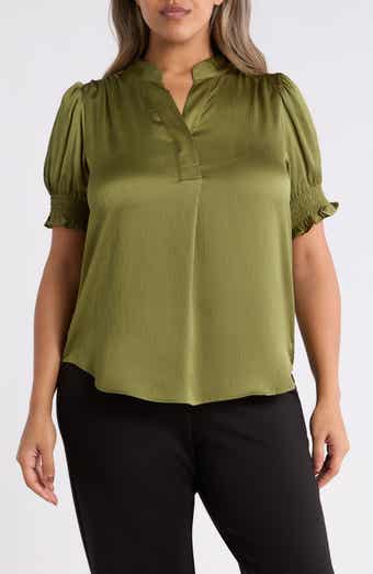 Crinkled Satin Top