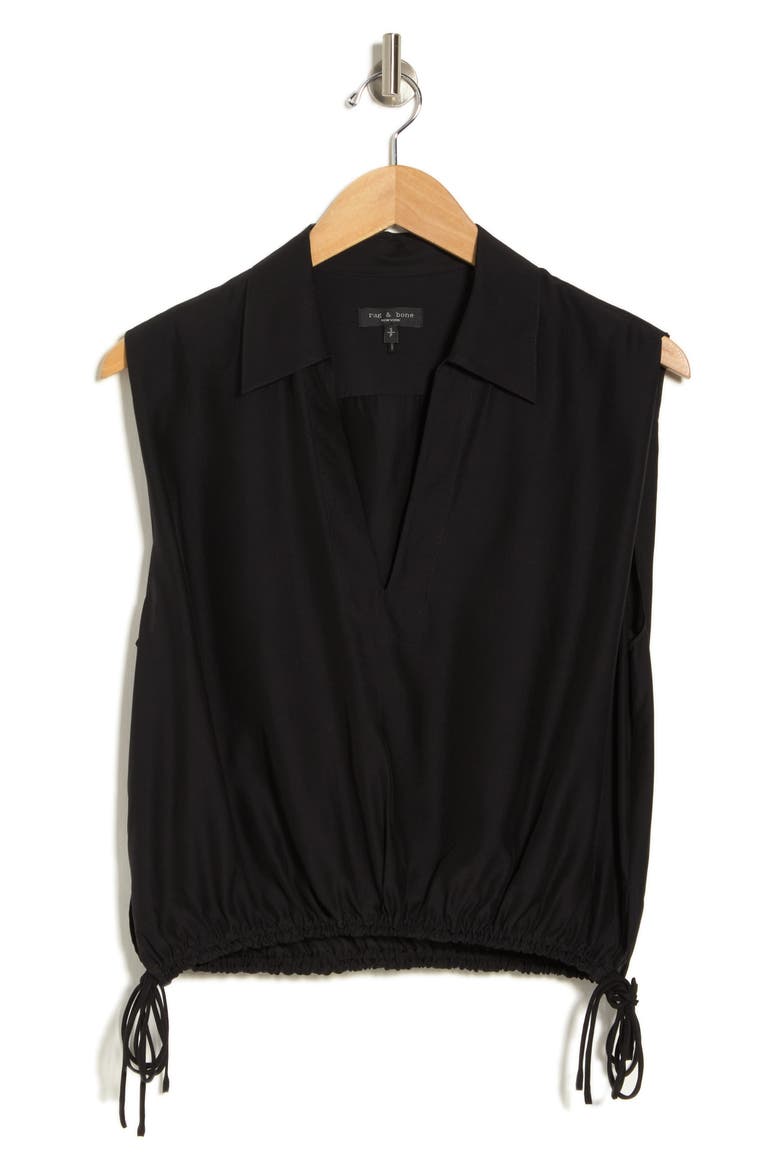 Fiona Sleeveless Shirt, Alternate, color, BLACK