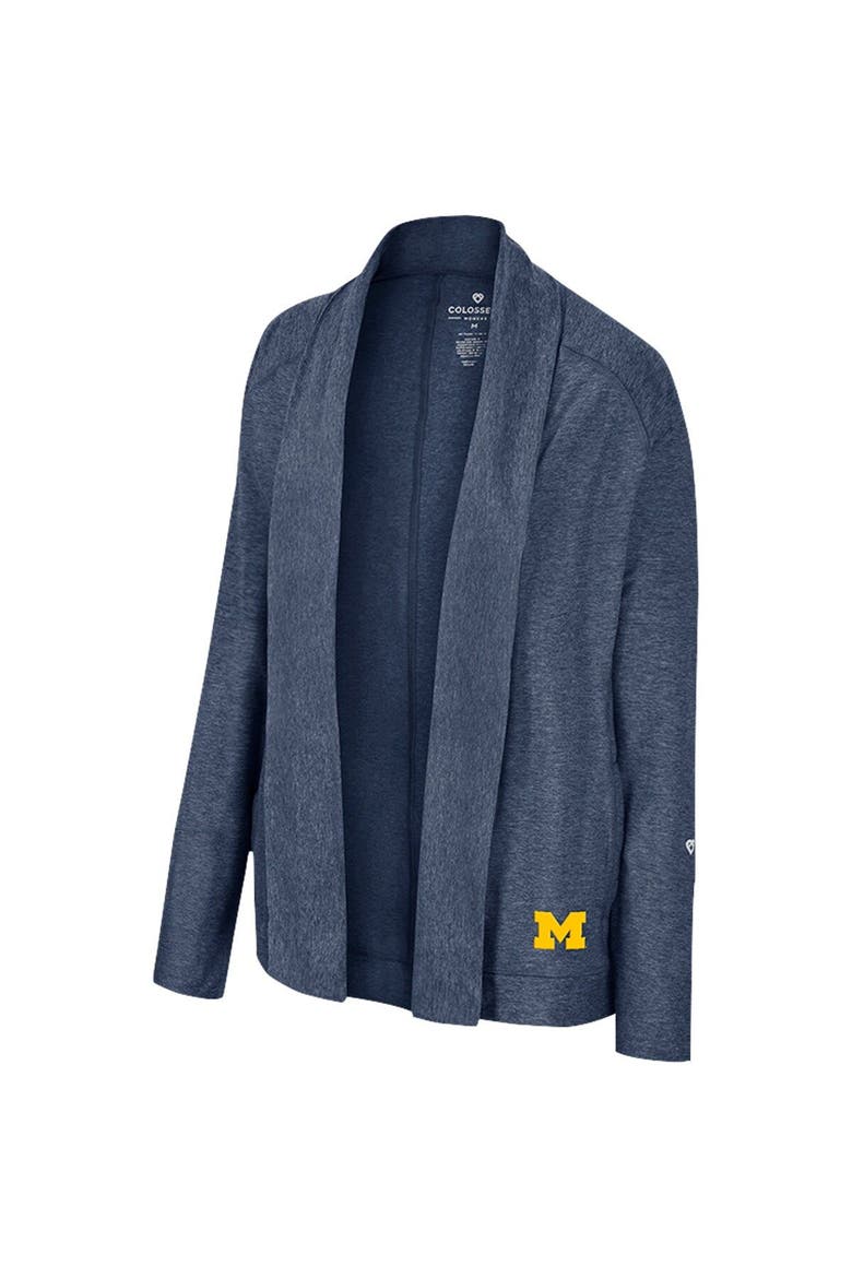 Women's Colosseum Navy Michigan Wolverines Morningside Cardigan Sweater, Alternate, color, Navy
