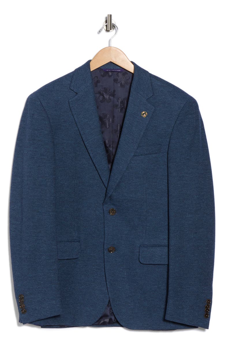 Ted Baker London Jarrow Slim Fit Blue Cotton Blazer, Alternate, color, Blue