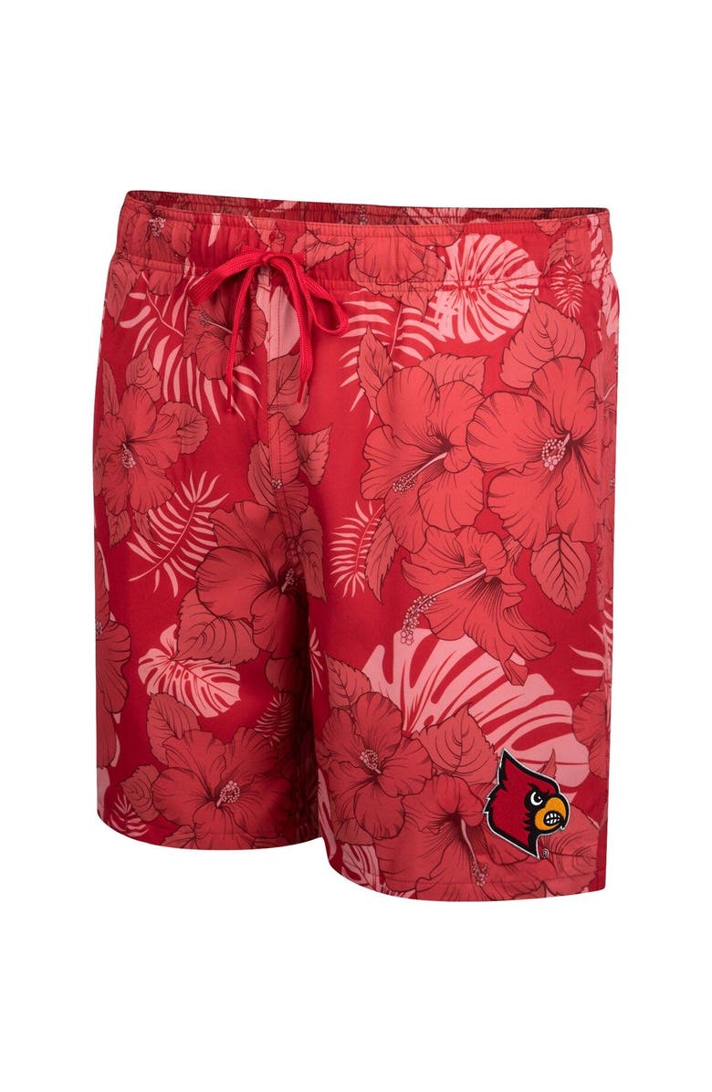 COLOSSEUM Men's Colosseum Red Louisville Cardinals The Dude Swim Shorts, Alternate, color, 
