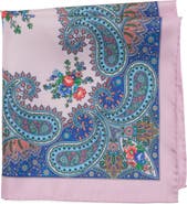 Robert Graham Paisley Floral Silk Pocket Square