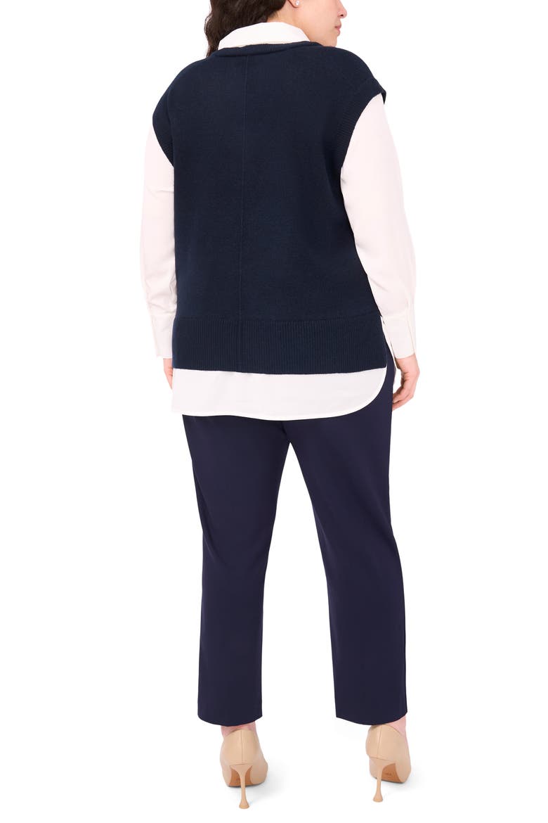 Layered Look Sweater Vest, Alternate, color, NAVY DEPTHS