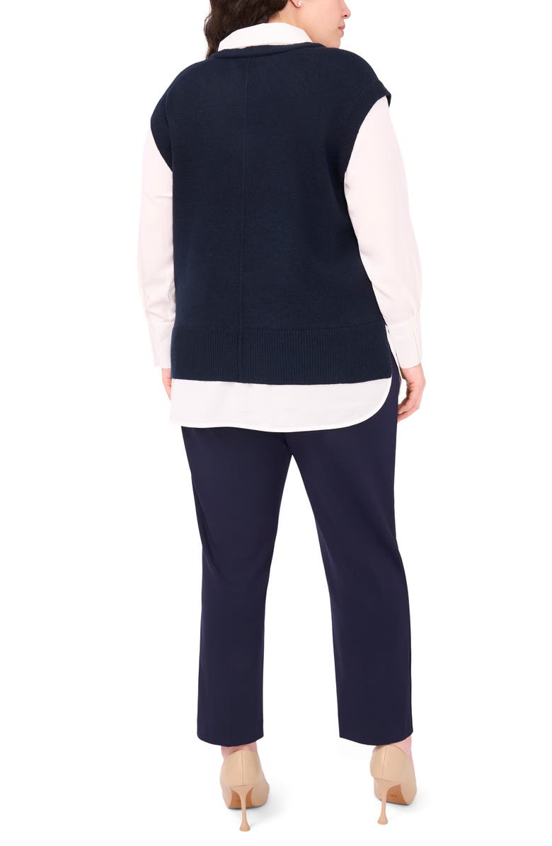 Halogen<sup>®</sup> Layered Look Sweater Vest, Alternate, color, Navy Depths