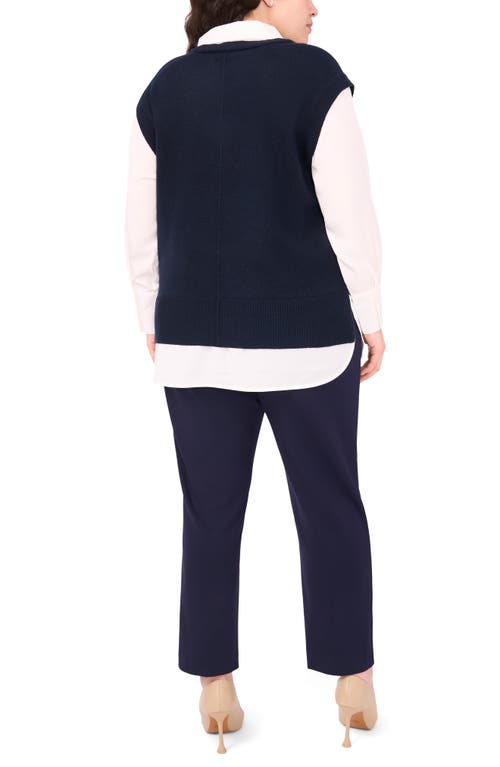 Halogen ® Layered Look Sweater Vest In Blue