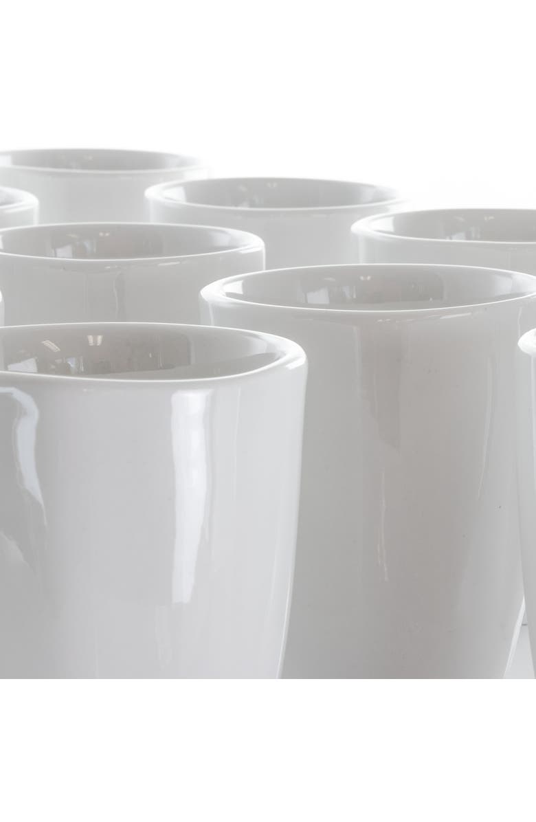 Elama Riley 12 Piece 12 Ounce Porcelain Mug Set, Alternate, color, White