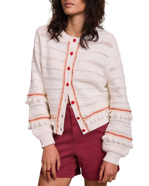 Cotton Blend Tassel Cardigan