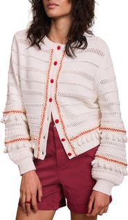 MINT VELVET Cotton Blend Tassel Cardigan