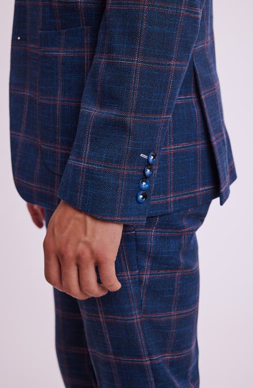 Paisley & Gray Dover Slim Fit Plaid Sport Coat In Blue