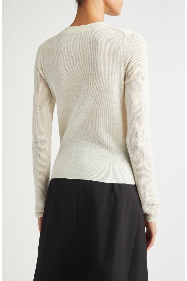Constance Equestrian Knight Design Patch Crewneck Sweater, Alternate, color, ALPINE