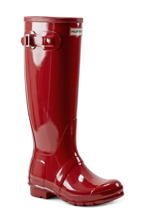 HUNTER HUNTER REFINED TALL GLOSS WATERPROOF RAIN BOOT 