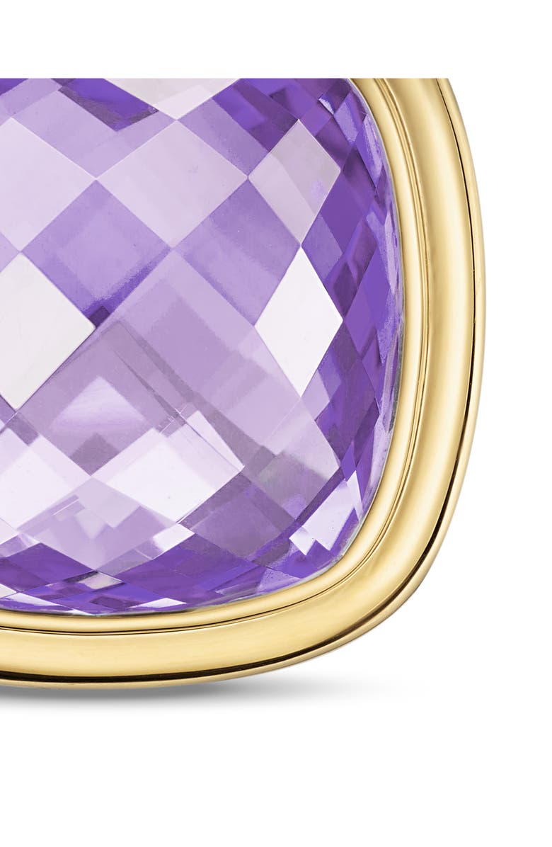 David Yurman Albion<sup>®</sup> Pendant in Sterling Silver with 18K Yellow Gold & Amethyst, 15mm, Alternate, color, Amethyst