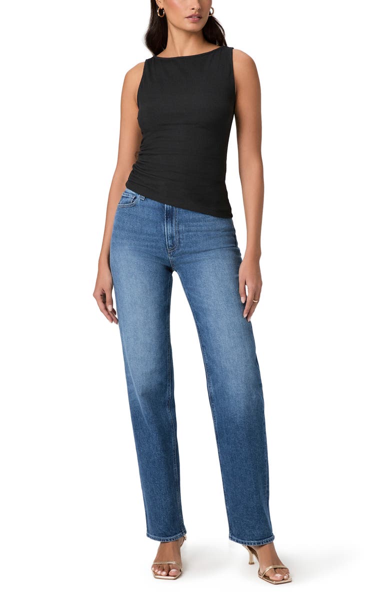 PAIGE Reggie Boat Neck Tank, Alternate, color, Black