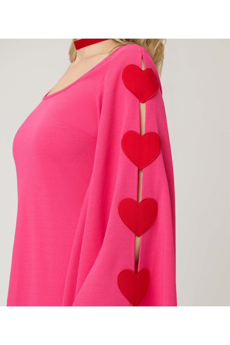 Angel Sleeve Downtown Scene Mini Fit & Flare Dress, Alternate, color, Bright Pink