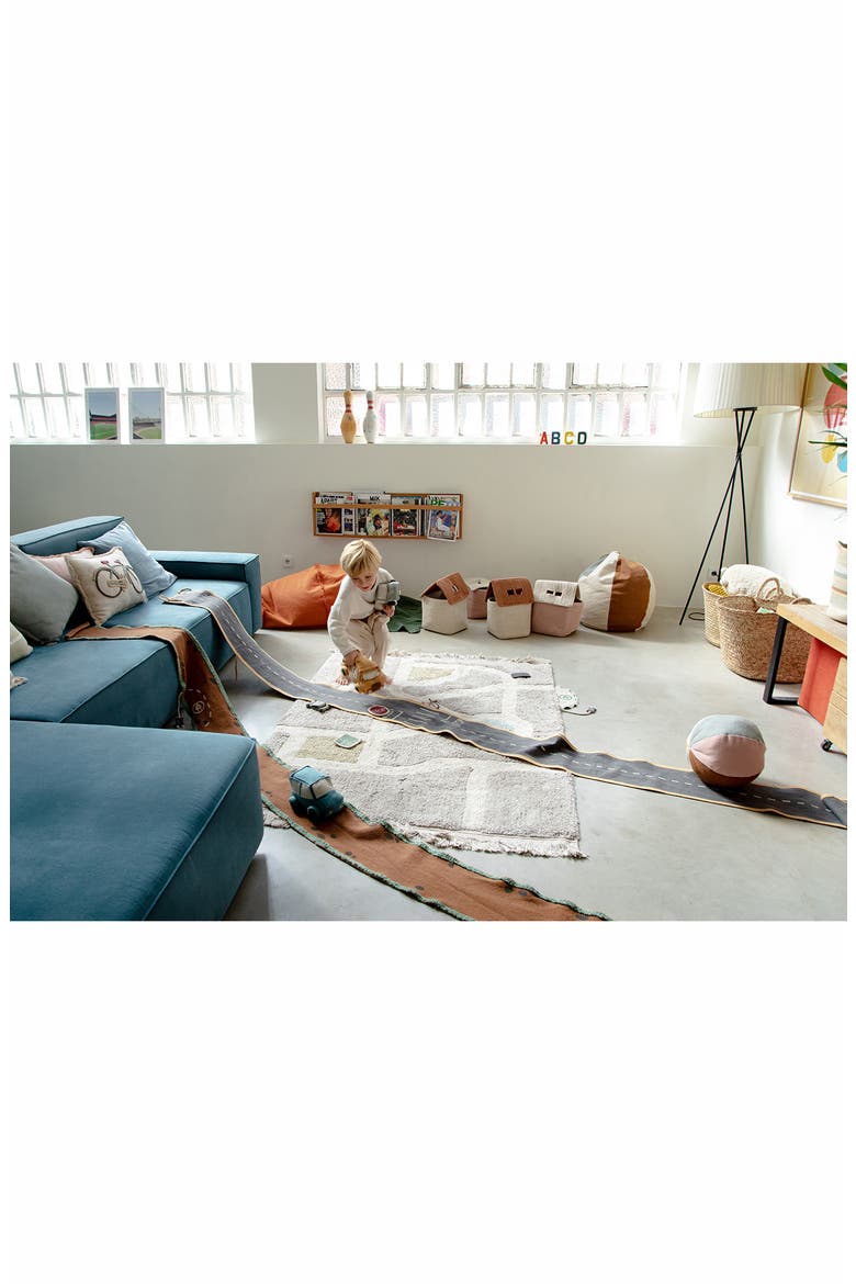 Play City Washable Cotton Blend Rug, Alternate, color, STONE BEIGE NATURAL BLUE