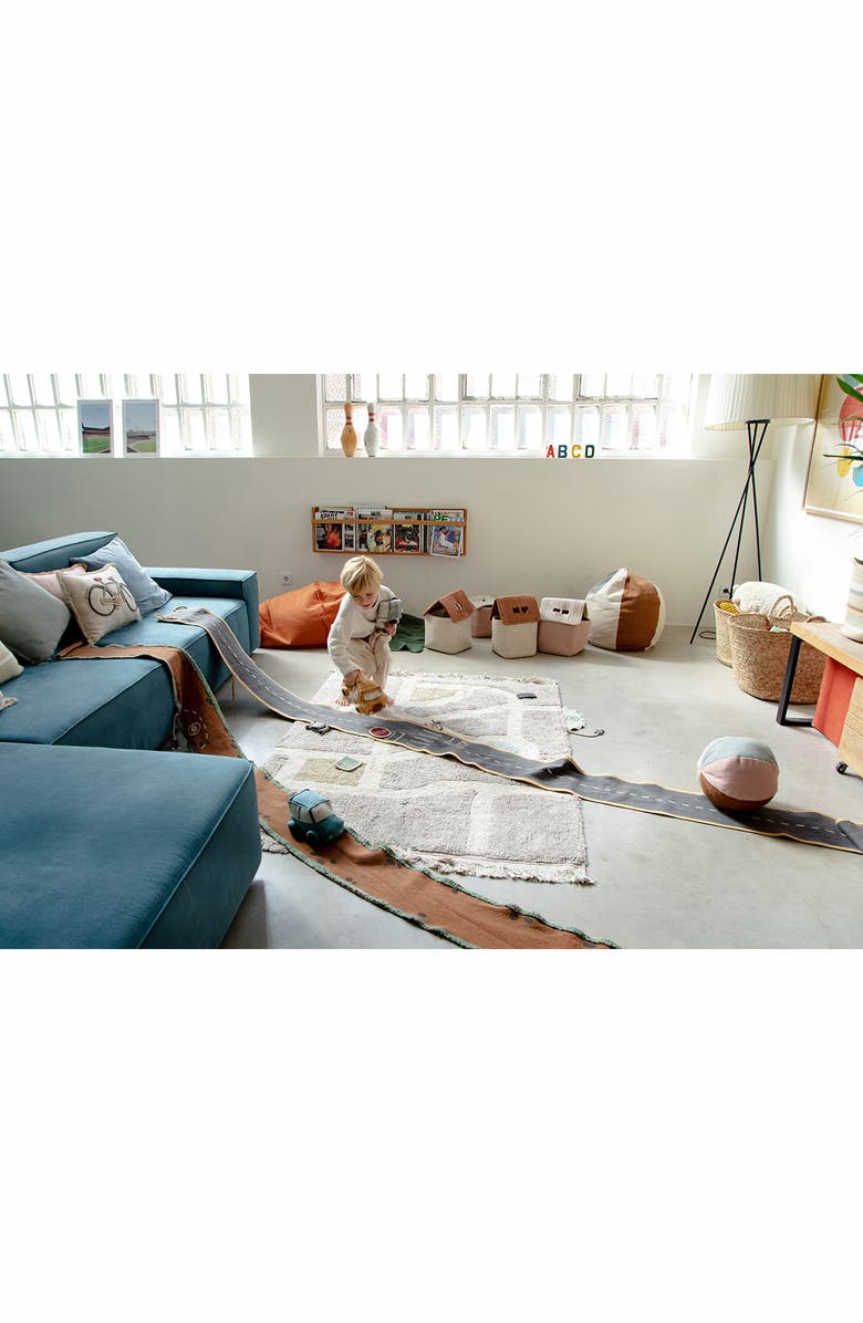 Lorena Canals Play City Washable Cotton Blend Rug, Alternate, color, Stone Beige Natural Blue