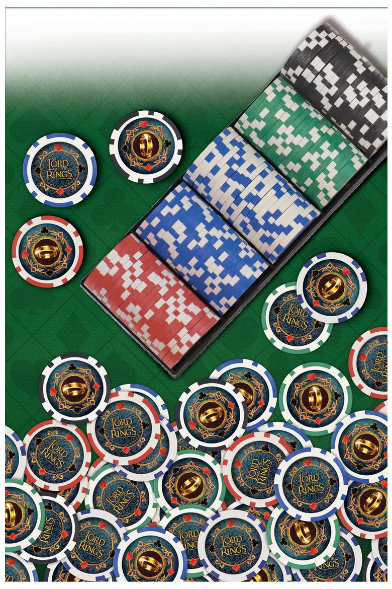 Lord of The Rings 100 Piece Poker Chips, Alternate, color, Multicolor