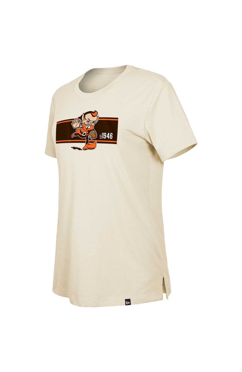 New Era Women's New Era  Tan Cleveland Browns Third Down Historic T-Shirt, Alternate, color, 