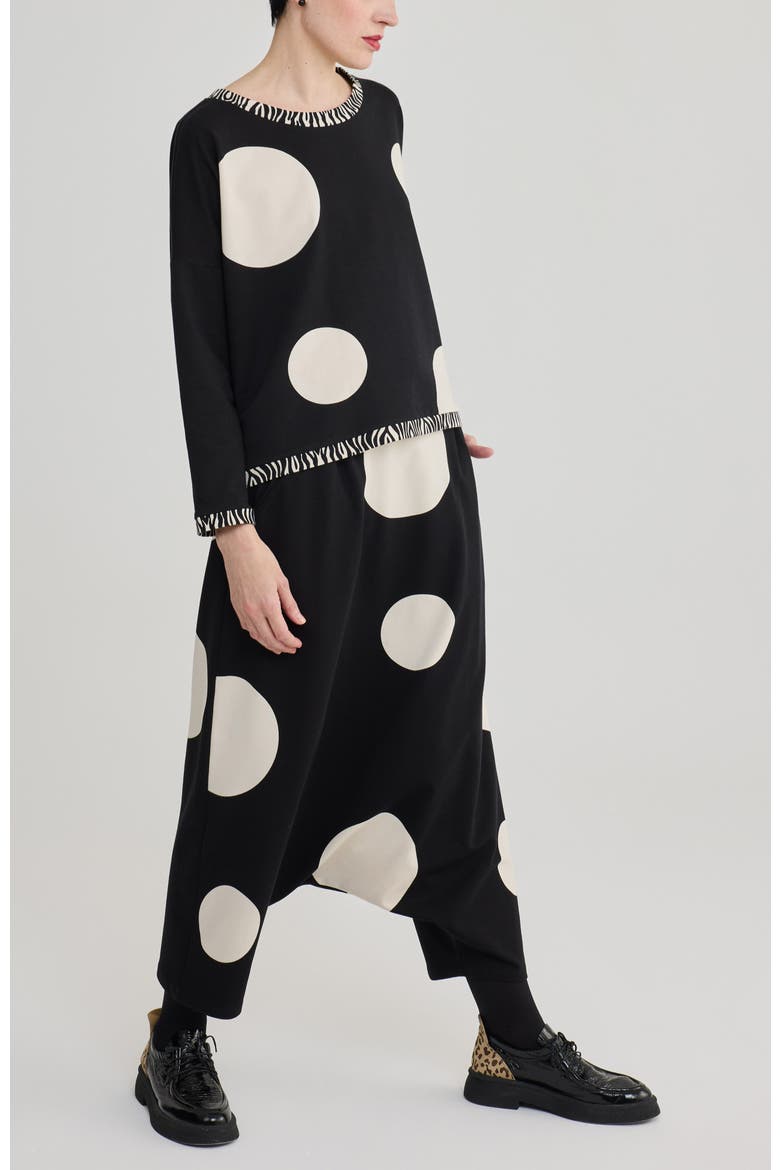 Hilda Cotton Jersey Pants, Alternate, color, Polka Dots