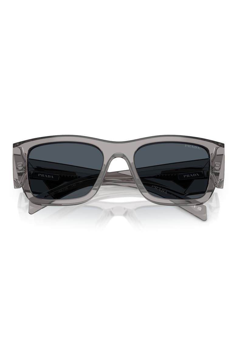 54mm Square Sunglasses, Alternate, color, TRANSPARENT GREY