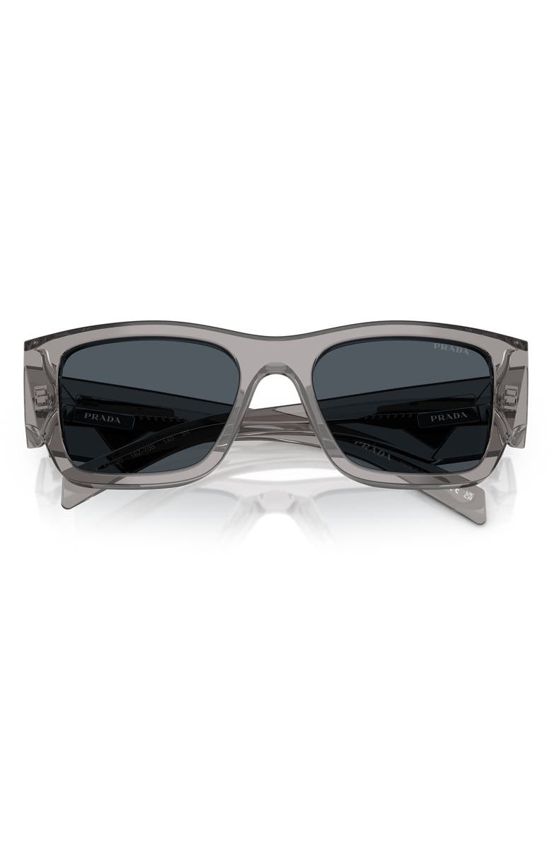 Prada 54mm Square Sunglasses, Alternate, color, Transparent Grey