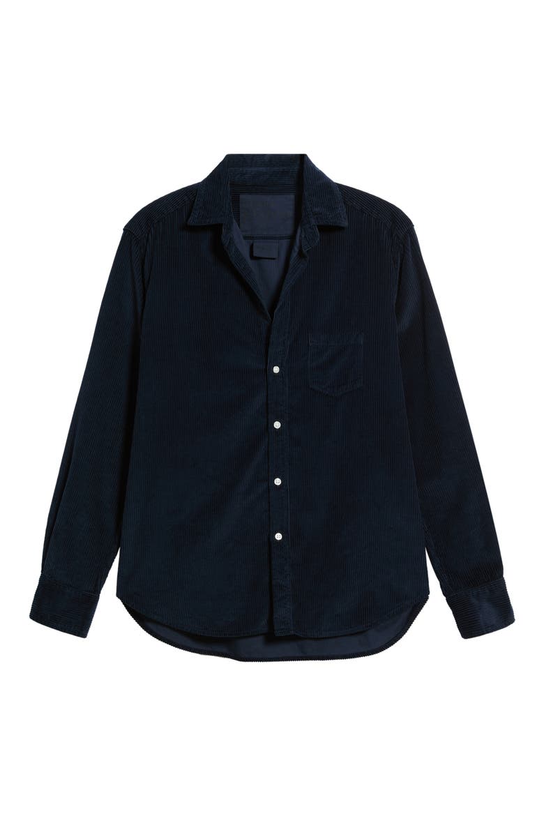 Eileen Relaxed Corduroy Button-Up Shirt, Alternate, color, CLASSIC NAVY
