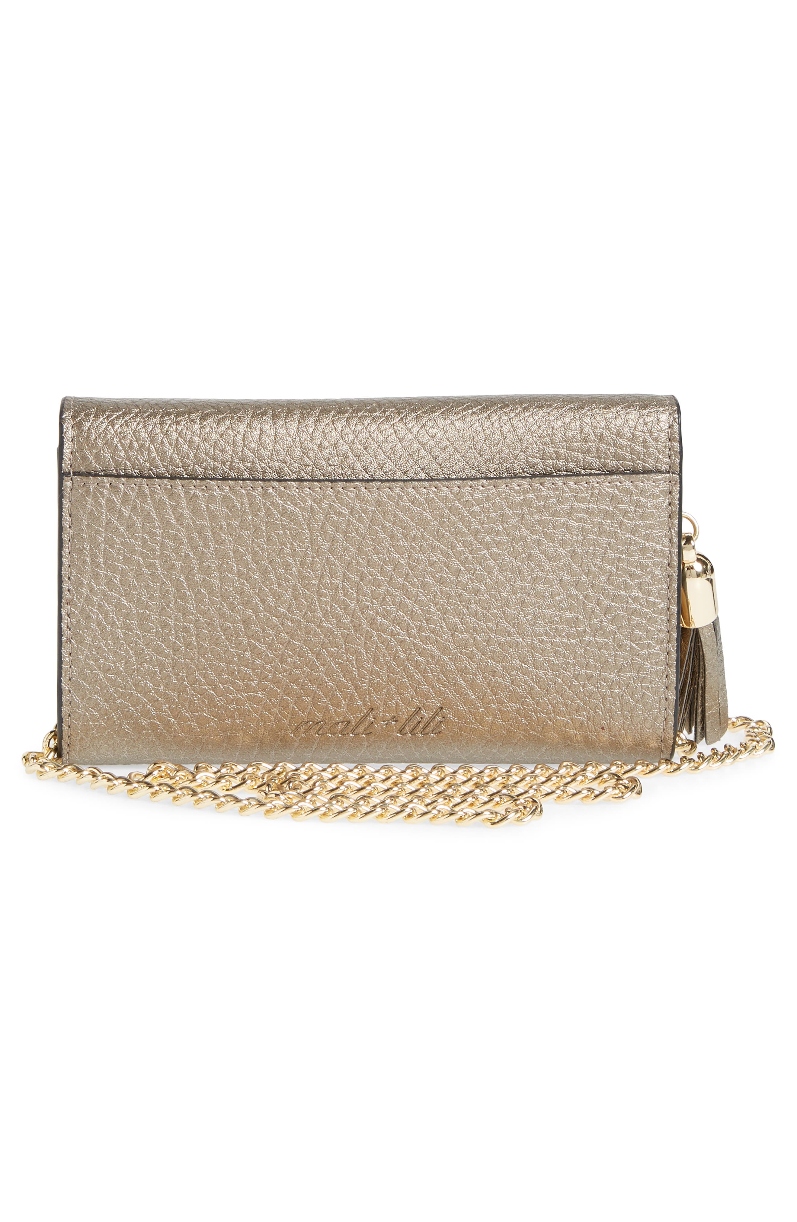 Mali + Lili Tassel Convertible Vegan Leather Envelope Clutch, Alternate, color, 