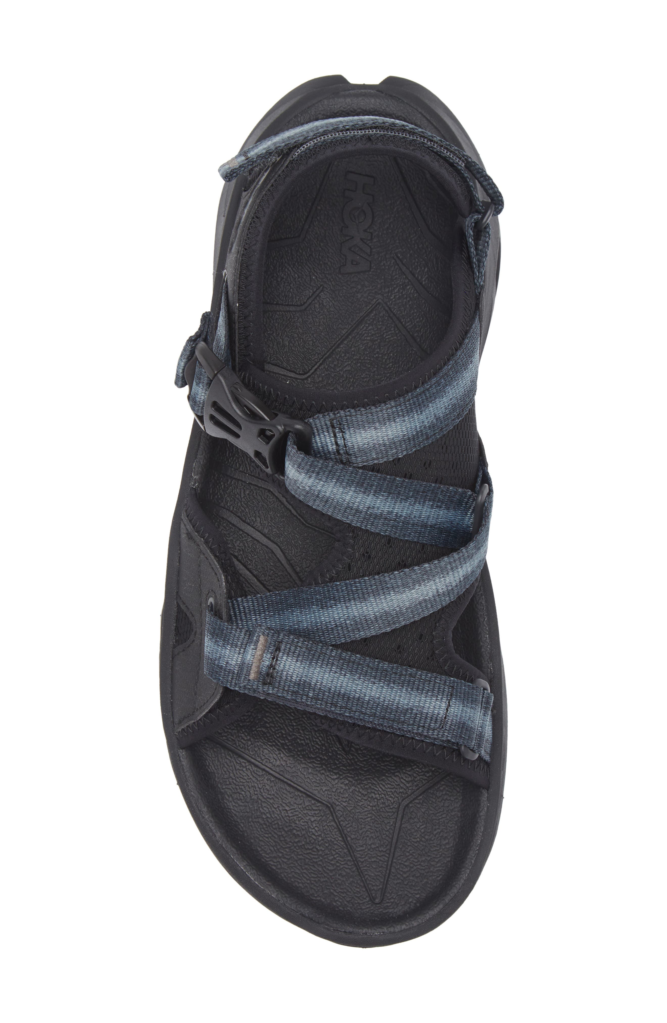 HOKA Infini Hike TC Sandal, Alternate, color, Black / Black