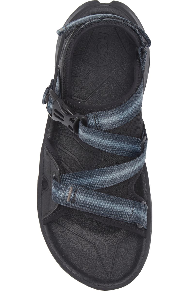 HOKA Infini Hike TC Sandal, Alternate, color, Black / Black