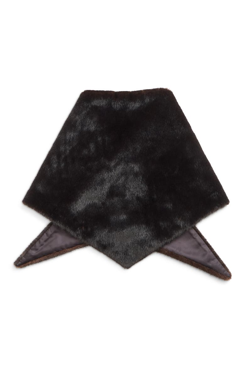 Faux Fur Scarf, Alternate, color, SABLE