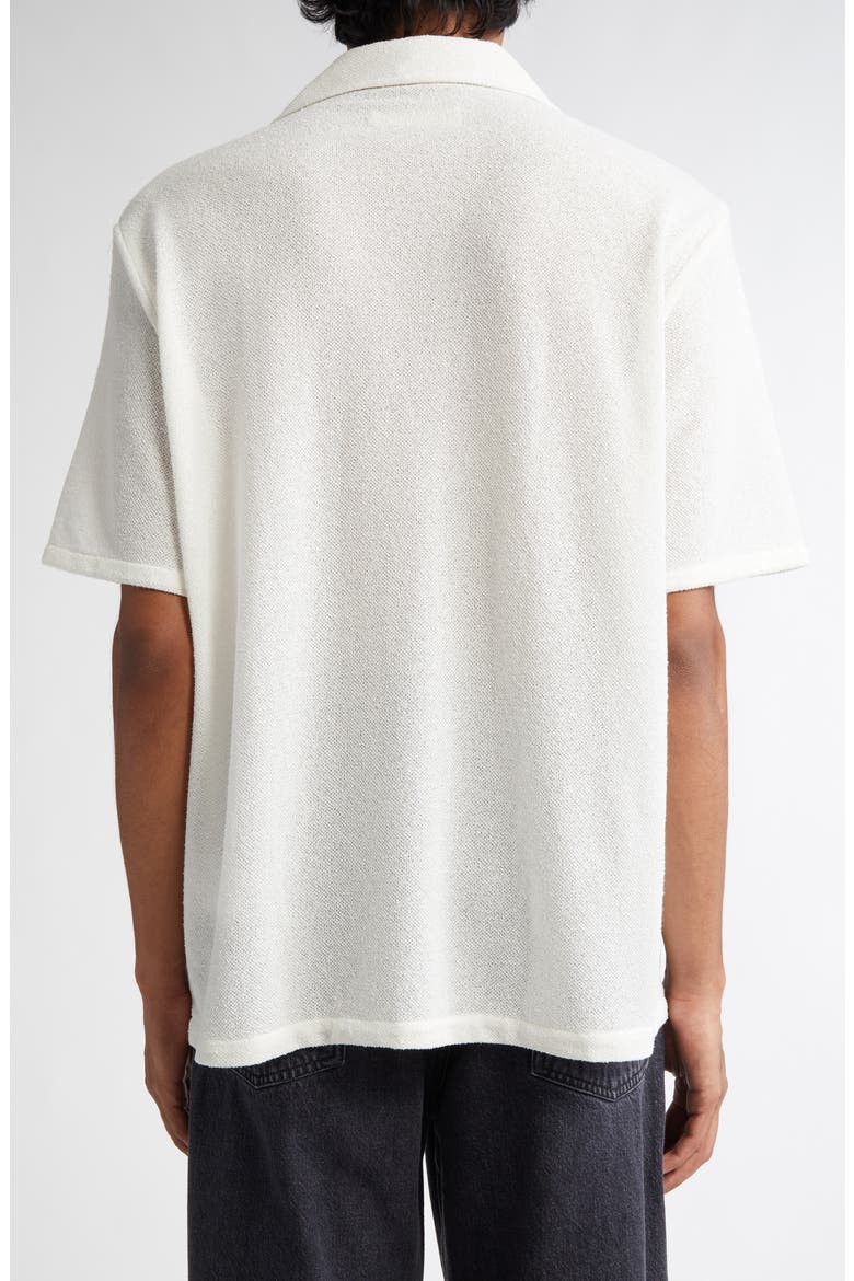 Boxy Bouclé Button-Up Shirt, Alternate, color, WHITE BOUCLE