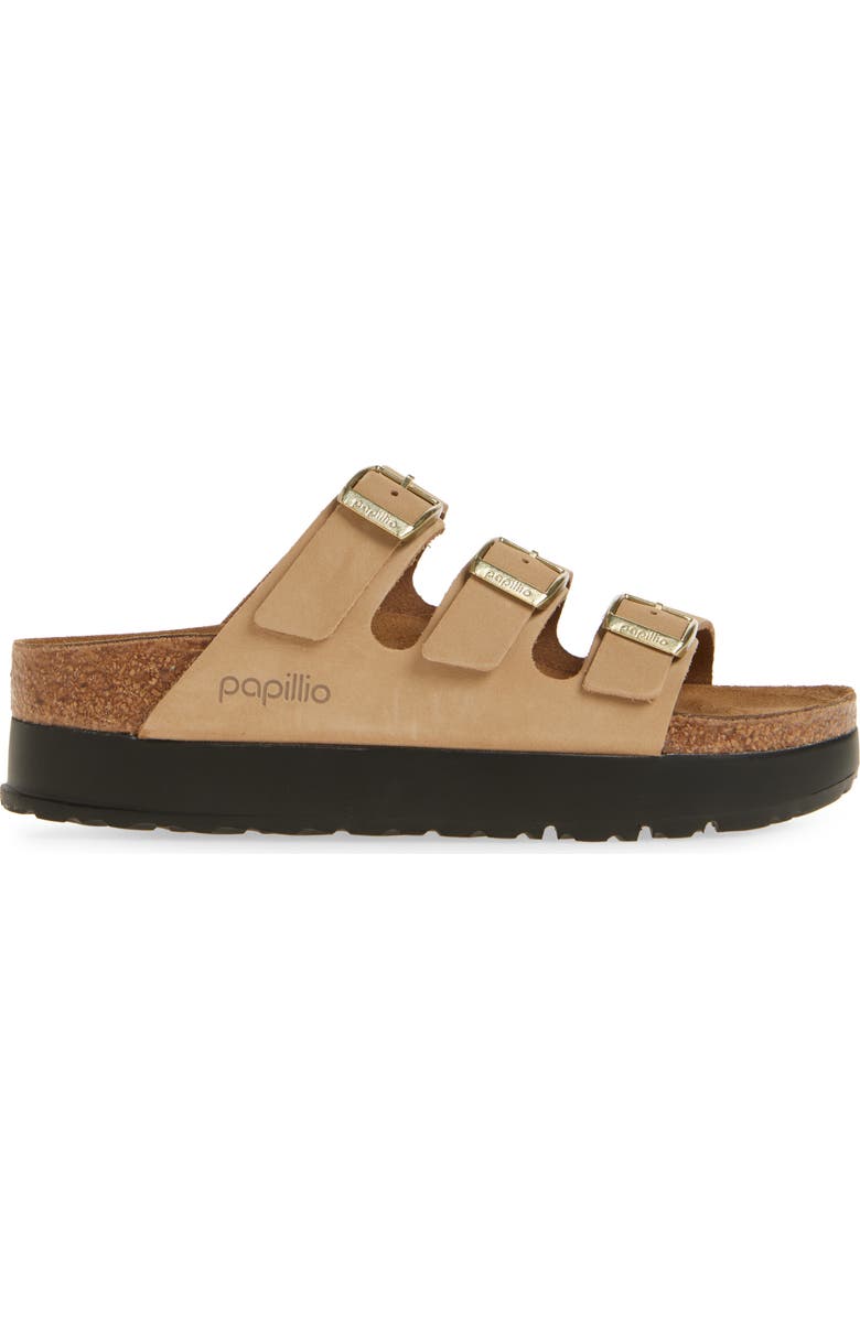 Birkenstock Florida Flex Platform Slide Sandal, Alternate, color, Beige