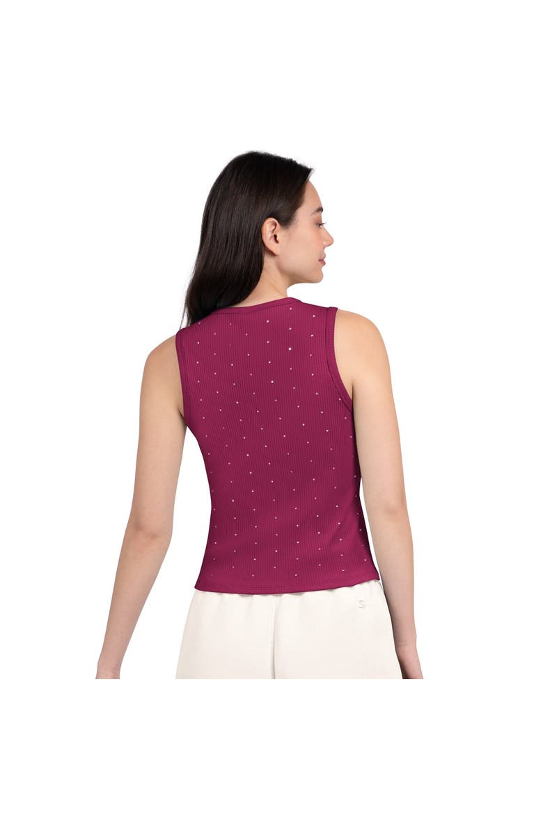 Women's Starter Maroon San Francisco 49ers Rhinestone Sprinkle Ribbed Tank, Alternate, color, Maroon