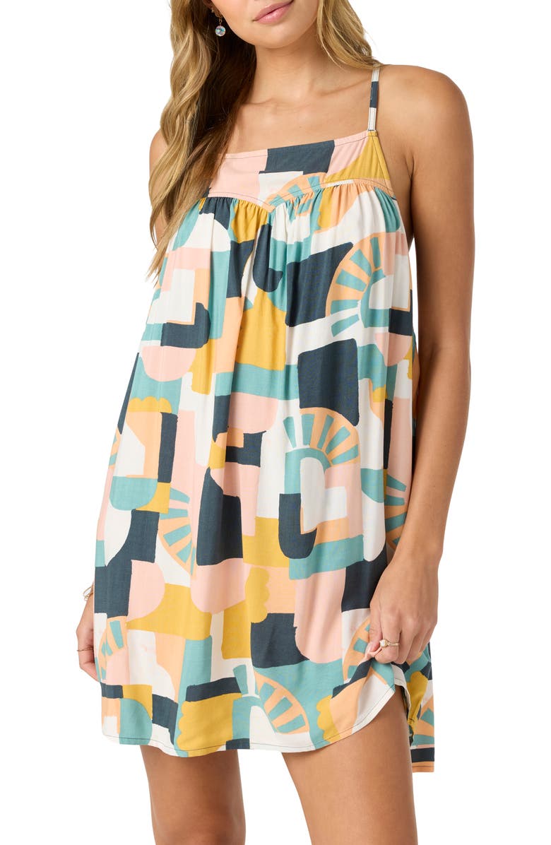 O'Neill Quinn Geo Print Shift Minidress, Alternate, color,