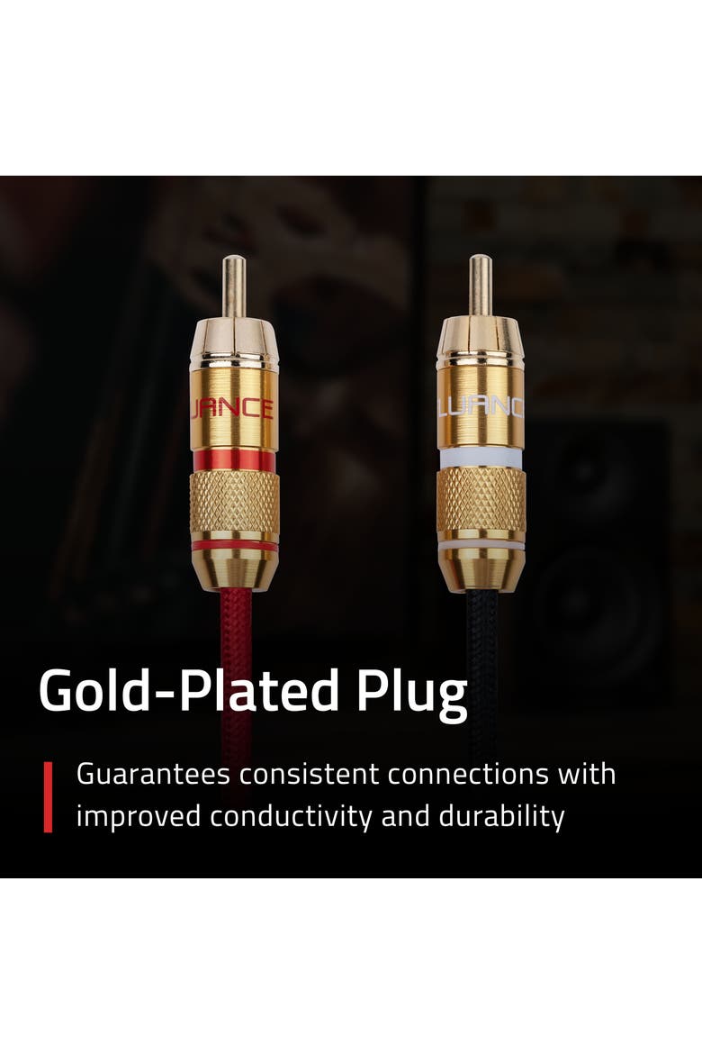 RCA Cable, 2-Male to 2-Male RCA Audio Stereo- 6 Feet, Alternate, color, Gold