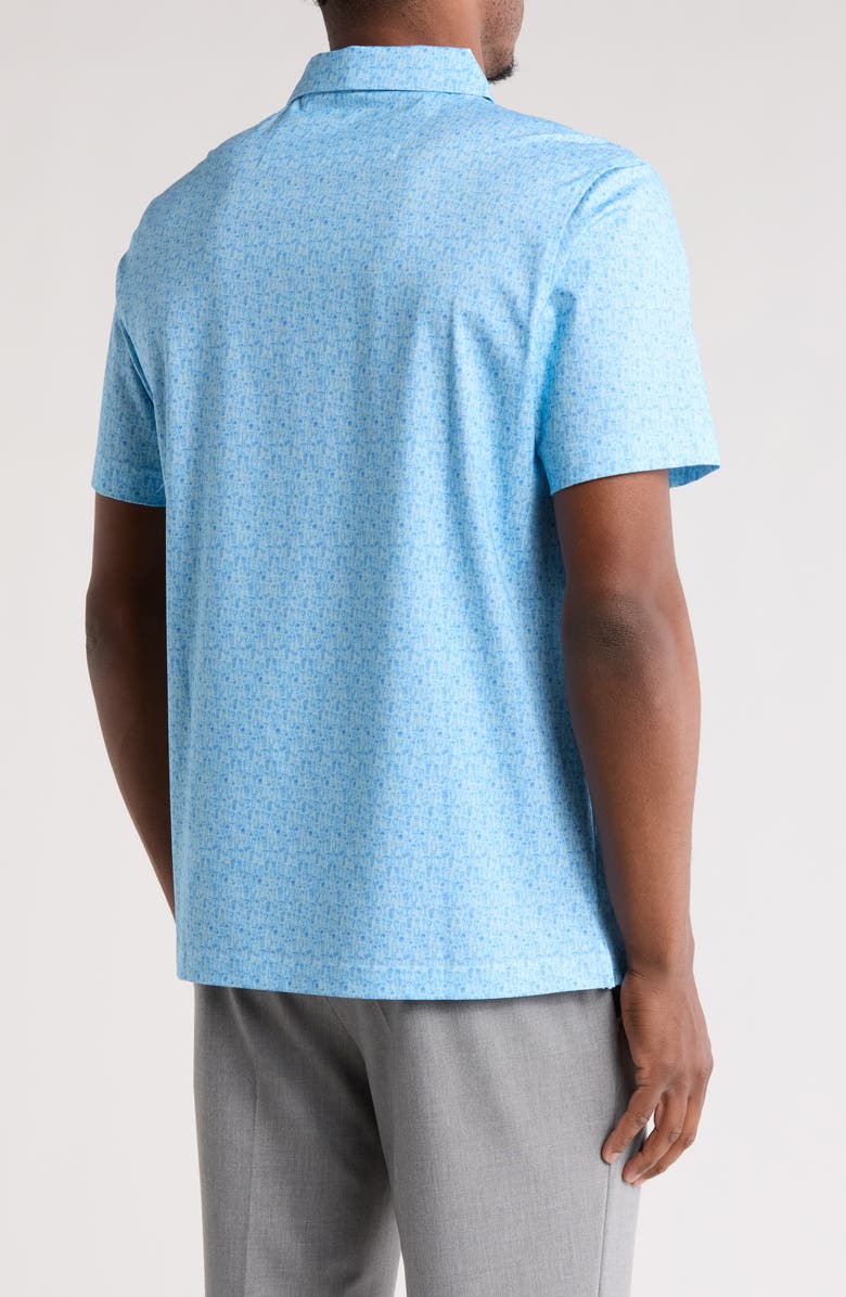 Bugatchi Short Sleeve Polo, Alternate, color, Aqua
