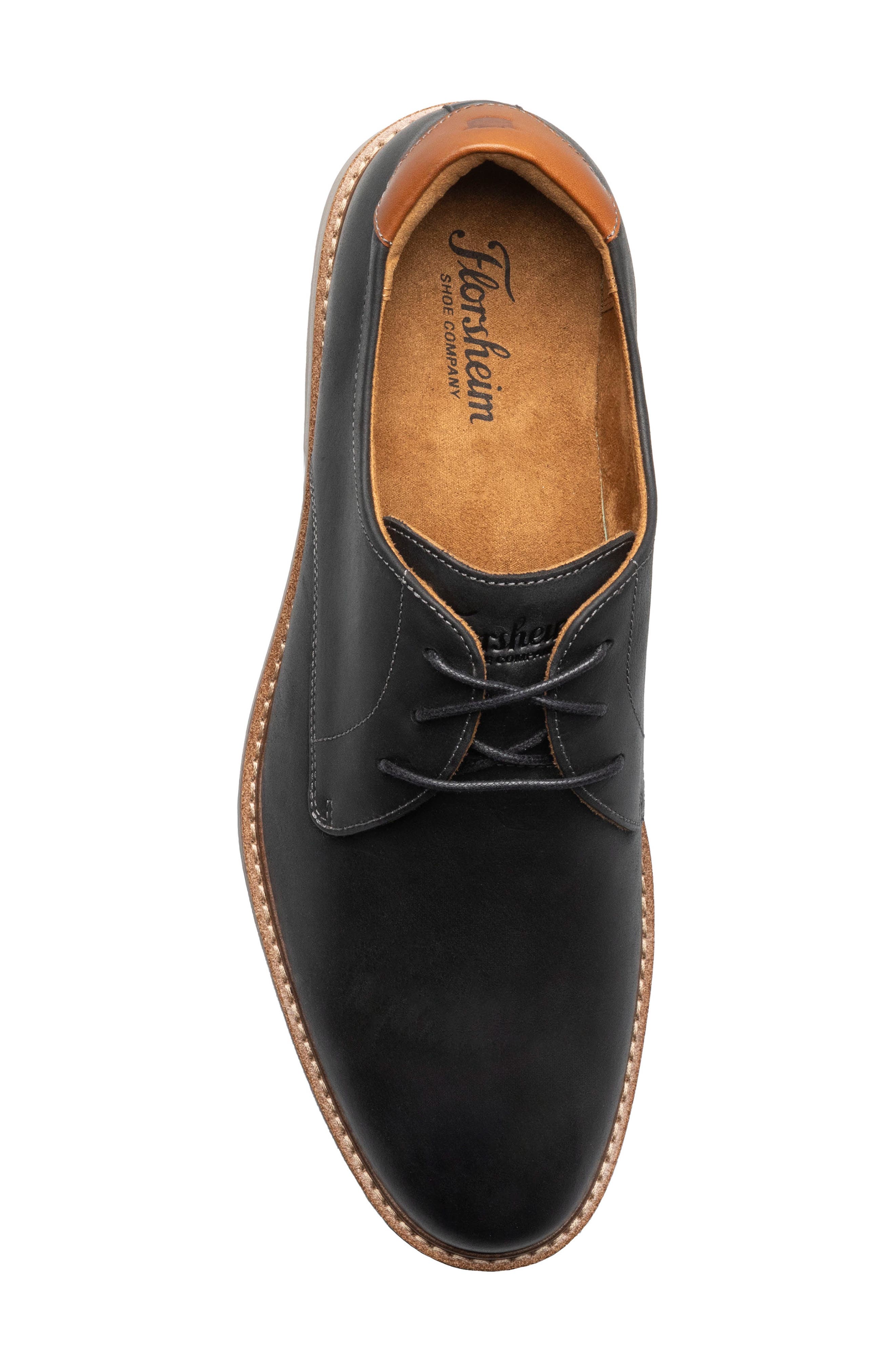 Florsheim Highpoint Plain Toe Derby, Alternate, color, Black Ch/ Taupe