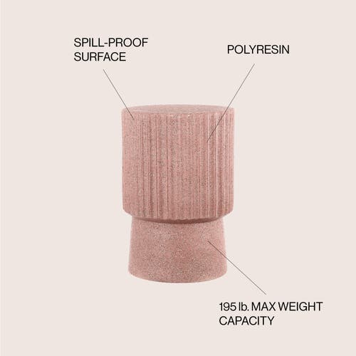 Shop Jonathan Y Louisa 19" Modern Art Deco Tambour Indoor/outdoor Accent Table In Pink Terrazzo