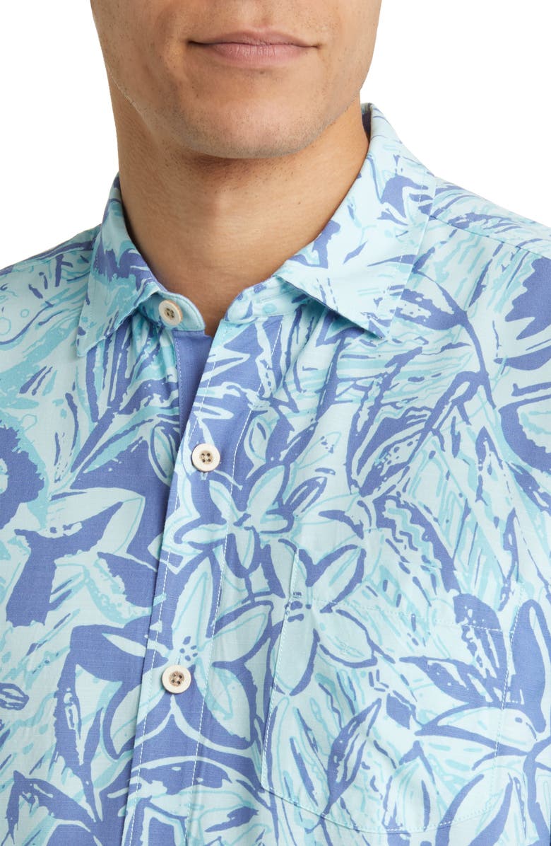 Tommy Bahama Veracruz Cay Impressions Floral Short Sleeve Button-Up Shirt, Alternate, color, 