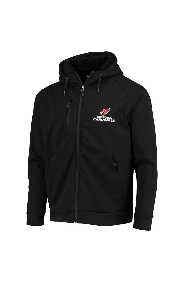 DUNBROOKE Men's Dunbrooke Black Arizona Cardinals Shag Tri-Blend Full-Zip Raglan Hoodie, Alternate, color, Black