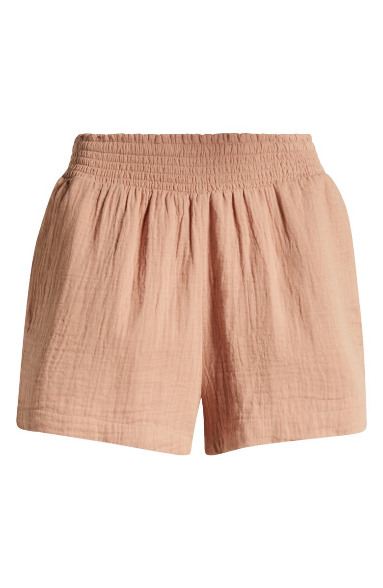 Billabong In the Waves Cotton Gauze Shorts, Alternate, color, Rose Brown